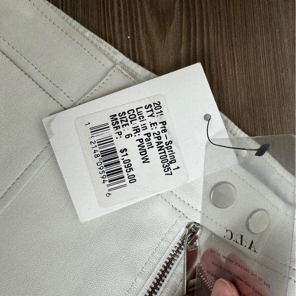 ALC NWT Lamb Leather Pants Size 6 - Picture 5 of 5